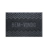 Tapete Capacho Vinil 0.40x 0.60cm Bem-Vindo - Cinza - Bella Casa