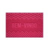 Tapete Capacho Vinil 0.40x 0.60cm Bem-Vindo - Vermelho - Bella Casa