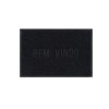 Tapete Capacho Vinil 0.40x 0.60cm Bem-Vindo - Preto - Bella Casa
