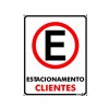 Placa Metal Estacionamento p/ Clientes Pm826 - Encartale 