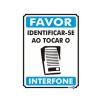 Placa Metal Identificar-se No Interfone Pm823 - Encartale 