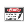 Placa Perigo Risco de Choque Eletrifico Ps159 - Encartale 