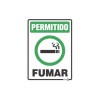 Placa Permitido Fumar Ps103 - Encartale 