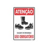 Placa Atenção Calçado Segurança Ps636 - Encartale