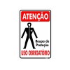 Placa Atenção Roupa de Proteção  Ps326 - Encartale