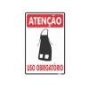 Placa Atenção Uso Obrigatório de Avental Ps653 - Encartale