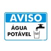 Placa Aviso Água Potável Pr4023- Encartale 