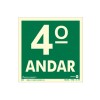 Placa Pvc Pavimento 4º Andar Fotoluminescente Paf339 - Encartale 