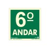 Placa Pvc Pavimento 6º Andar Fotoluminescente Paf341 - Encartale 