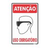 Placa Atenção Uso Obrigatório de Óculos Ps81 - Encartale 