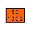 Placa Numerologia 30 1202 Transporte de Óleo Diesel 40x30cm