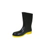 Bota PVC Cano Curto sem Forro Preta Solado Amarelo - Bracol