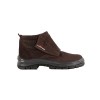 Botina Velcro sem Bico Nobuck Marrom Cartom