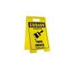 Placa Sinalizadora Dobrável / Cavalete de Tinta Fresca Bilíngue 