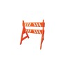 Cavalete Plástico 1x1 Laranja/Branco