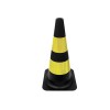 Cone Sinalização Flexível Refletivo 75cm Preto/Amarelo