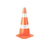 Cone Sinalização Flexível Refletivo 75cm Laranja/Branco