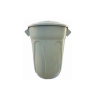 Cesto de Lixo 40 L  Redondo com Tampa - Cinza