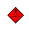Placa Simbologia Liquido Inflamável 3 Pol. de 30x30cm