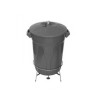 Cesto de Lixo 100 L Red Tampa com Pedal Aramado Cinza