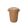 Cesto de Lixo 60 L Red com Tampa Marrom