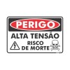 Placa em Poliestireno Perigo Alta Tensão