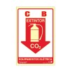 Placa em Poliestireno Extintor CO2 PS-119