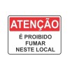 Placa em Poliestireno Proibido Fumar