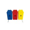 Conjunto para Coleta Seletiva com 3 Cestos de 100L