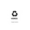 Adesivo Cesto de Lixo Vidros (Letras Brancas)