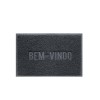 Tapete Capacho Vinil 0.40x 0.60cm Bem-Vindo - Cinza Claro - Bella Casa