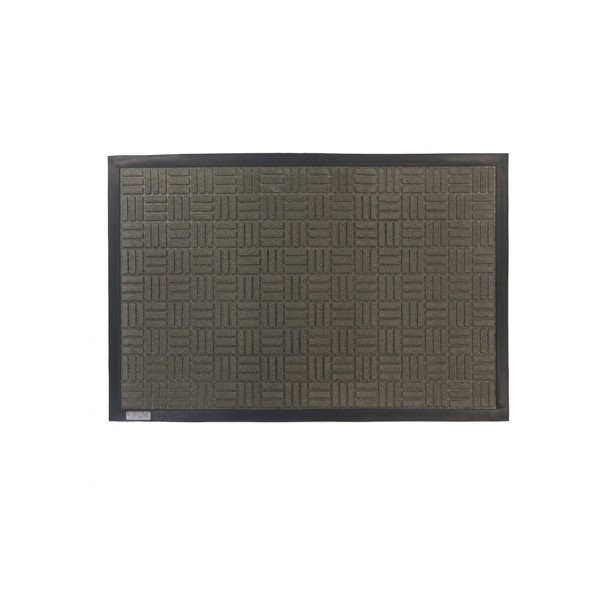 Capacho Emborrachado 0.60 x 0.90cm Cinza - Bella Casa
