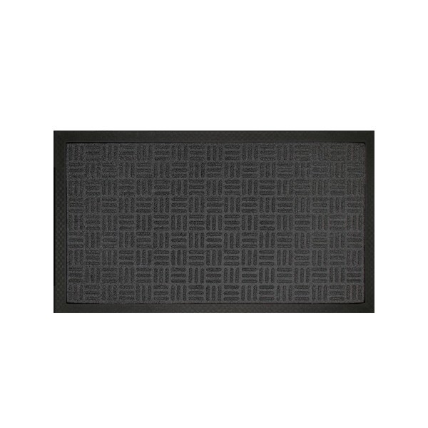 Capacho Emborrachado 0.40 x 0.90cm Preto - Bella Casa