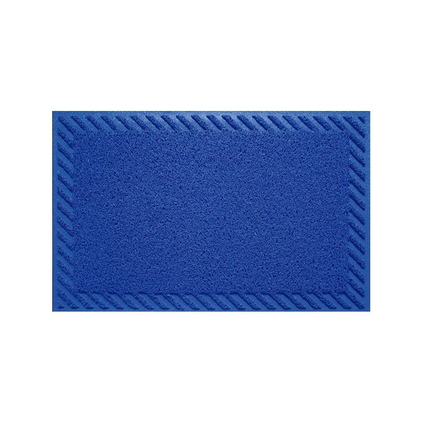 Tapete Capacho Vinil 0.60x 0.90cm - Azul - Bella Casa