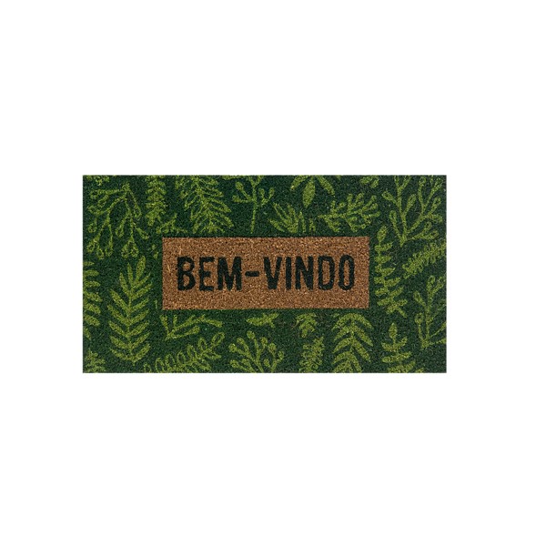 Capacho Fibra de Coco 0.60 x 0.33cm Estampado Retangular - Bella Casa