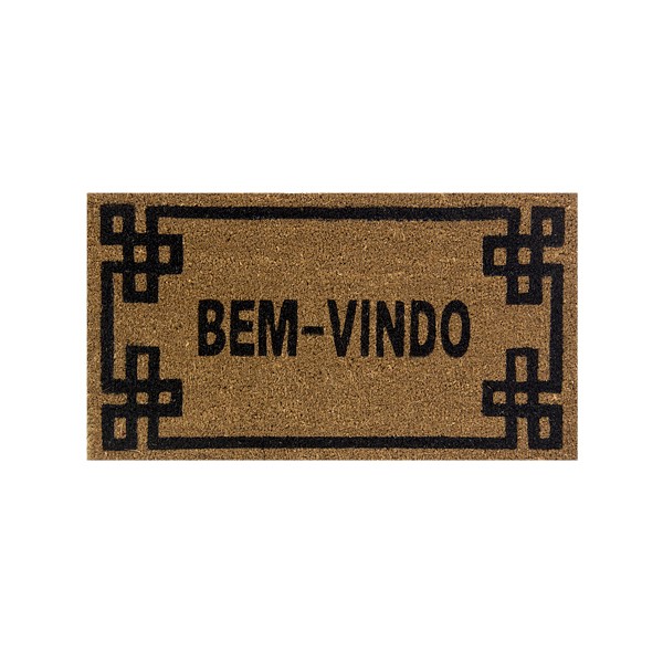 Capacho Fibra de Coco 0.60 x 0.33cm Estampado Retangular - Bella Casa