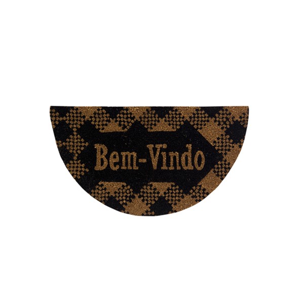 Capacho Fibra de Coco 0.60 x 0.33cm Estampado Meia Lua - Bella Casa