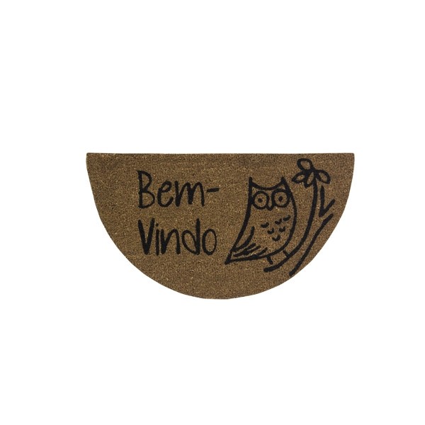 Capacho Fibra de Coco 0.60 x 0.33cm Estampado Meia Lua - Bella Casa