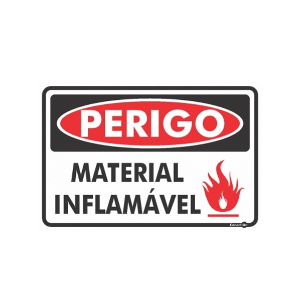 Placa Perigo Material Inflamável Ps156 - Encartale 