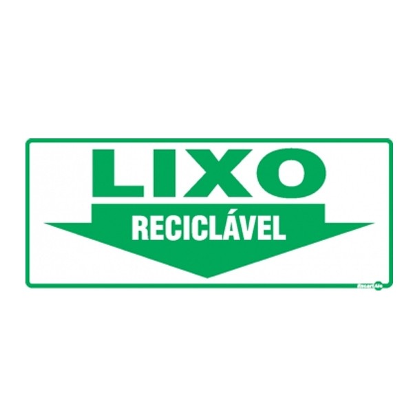 Placa Lixo Reciclável Ps238 - Encartale