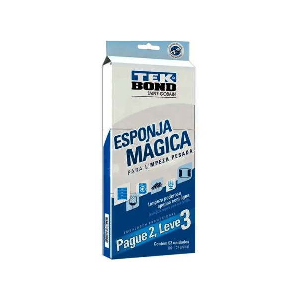 Esponja Mágica C/3 Unidades - Tekbond 