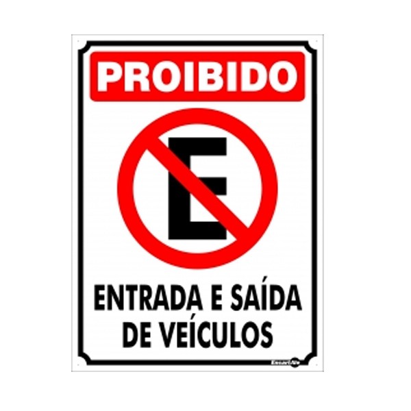 Placa Metal Proibido Estacionar Pm835 - Encartale 