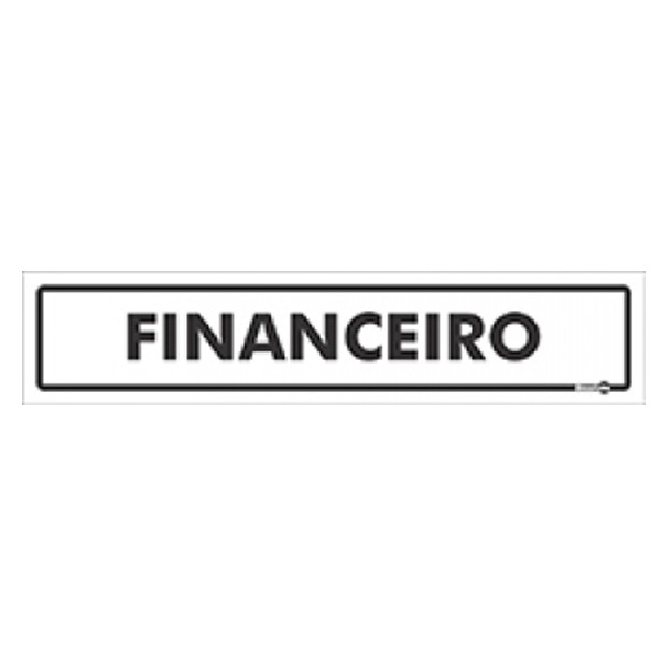Placa Financeiro Ps56 - Encartale 