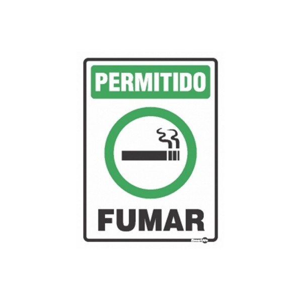Placa Permitido Fumar Ps103 - Encartale 