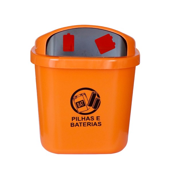 Coletor p/ Descarte de Pilhas e Baterias em PP 40 L