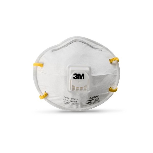 Máscara Respiratória c/ Válvula 8812 Branca - 3M