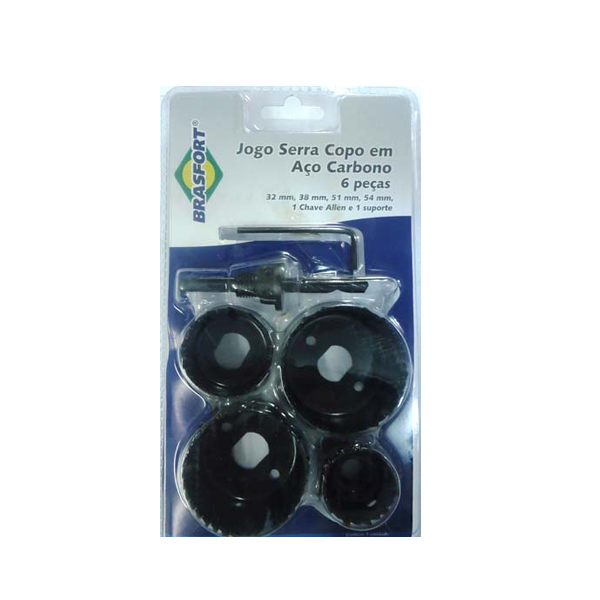 Serra Copo Kit 6 Pçs - Brasfort