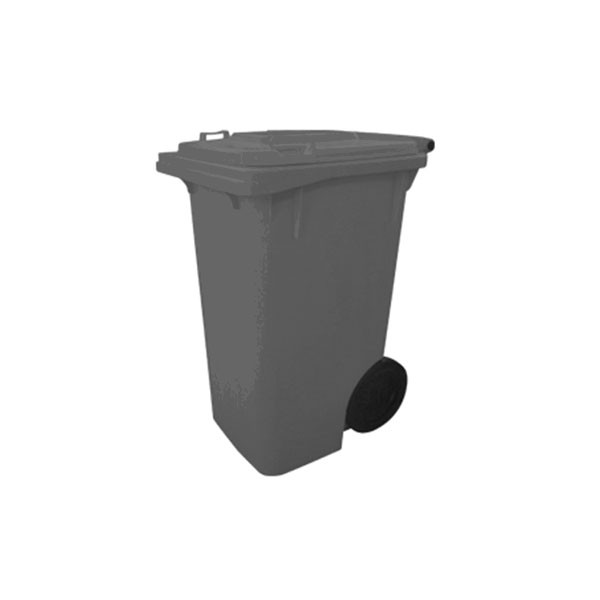 Cesto de Lixo 240 L com Tampa e Roda Cinza