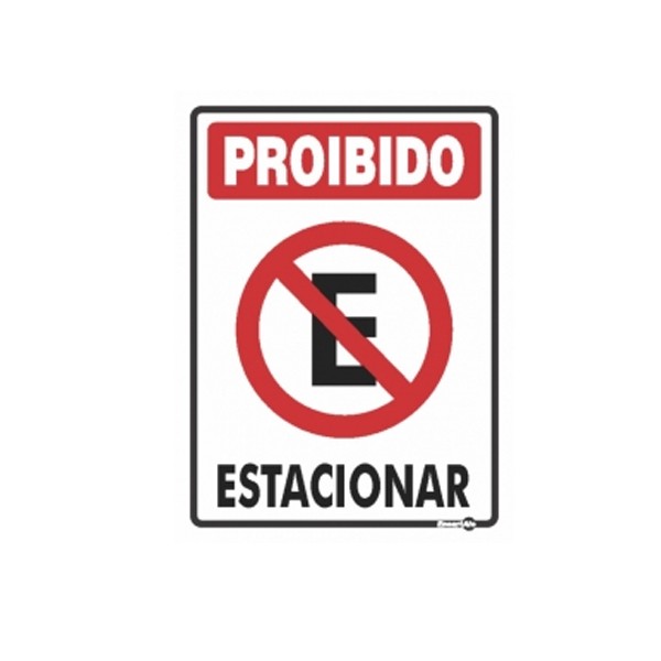 Placa Proibido Estacionar Ps482 - Encartale 