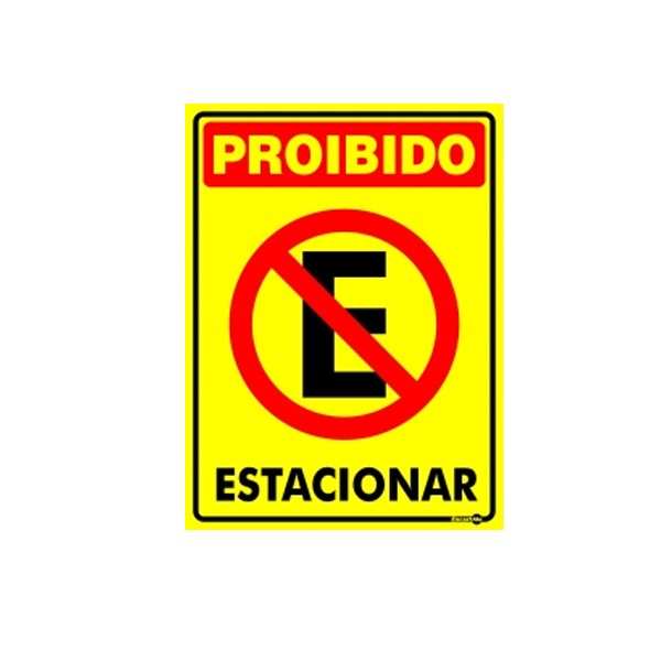 Placa Proibido Estacionar Ps812 - Encartale 